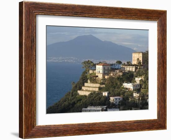 Mount Vesuvius View and Vico Equense, Near Naples, Campania, Italy, Mediterranean, Europe-Ethel Davies-Framed Photographic Print