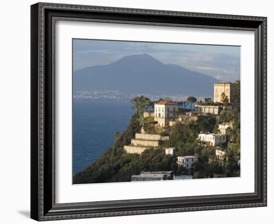 Mount Vesuvius View and Vico Equense, Near Naples, Campania, Italy, Mediterranean, Europe-Ethel Davies-Framed Photographic Print