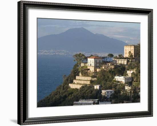 Mount Vesuvius View and Vico Equense, Near Naples, Campania, Italy, Mediterranean, Europe-Ethel Davies-Framed Photographic Print