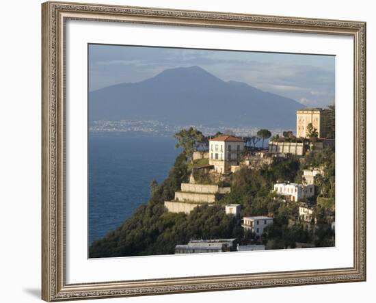 Mount Vesuvius View and Vico Equense, Near Naples, Campania, Italy, Mediterranean, Europe-Ethel Davies-Framed Photographic Print