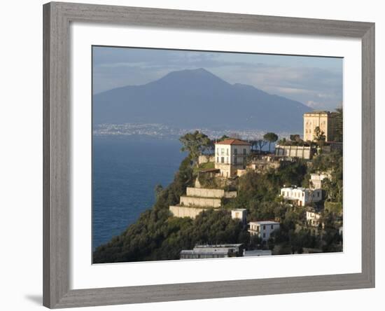 Mount Vesuvius View and Vico Equense, Near Naples, Campania, Italy, Mediterranean, Europe-Ethel Davies-Framed Photographic Print