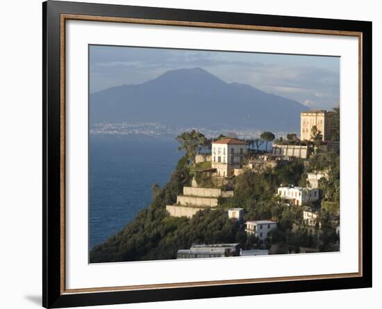 Mount Vesuvius View and Vico Equense, Near Naples, Campania, Italy, Mediterranean, Europe-Ethel Davies-Framed Photographic Print