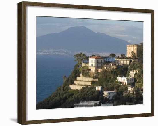 Mount Vesuvius View and Vico Equense, Near Naples, Campania, Italy, Mediterranean, Europe-Ethel Davies-Framed Photographic Print