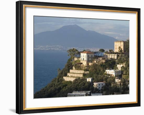 Mount Vesuvius View and Vico Equense, Near Naples, Campania, Italy, Mediterranean, Europe-Ethel Davies-Framed Photographic Print