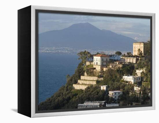 Mount Vesuvius View and Vico Equense, Near Naples, Campania, Italy, Mediterranean, Europe-Ethel Davies-Framed Premier Image Canvas