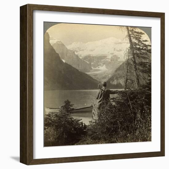 Mount Victoria, Rocky Mountains, Alberta, Canada-Underwood & Underwood-Framed Photographic Print