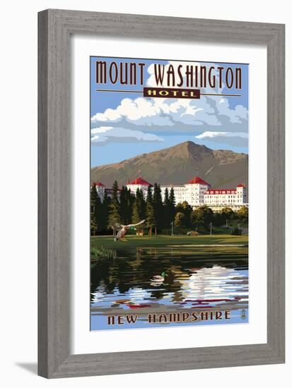 Mount Washington Hotel - Bretton Woods, New Hampshire-Lantern Press-Framed Art Print