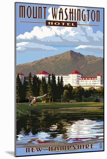 Mount Washington Hotel - Bretton Woods, New Hampshire-Lantern Press-Mounted Art Print