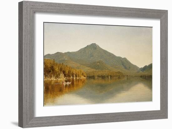 Mount Whiteface from Lake Placid, in the Adirondacks, 1863-Albert Bierstadt-Framed Giclee Print