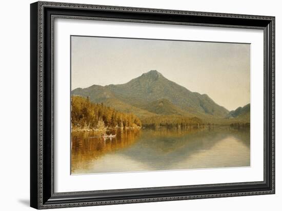 Mount Whiteface from Lake Placid, in the Adirondacks, 1863-Albert Bierstadt-Framed Giclee Print