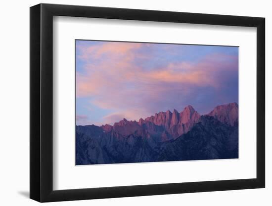 Mount Whitney Glows with Soft Light in an Early Morning in Lone Pine, California-Brett Holman-Framed Photographic Print
