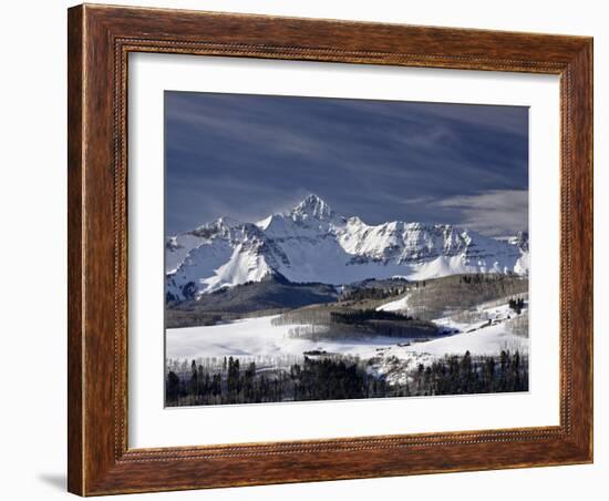 Mount Wilson in the Winter, Uncompahgre National Forest, Colorado, USA, North America-James Hager-Framed Photographic Print