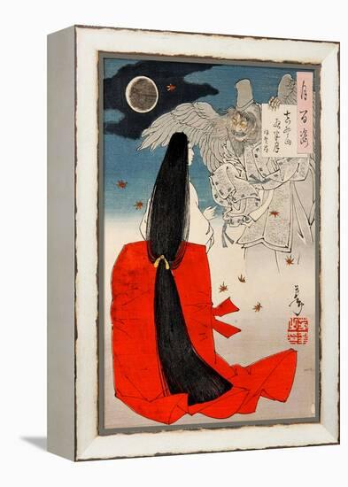 Mount Yoshino Midnight Moon, One Hundred Aspects of the Moon-Yoshitoshi Tsukioka-Framed Premier Image Canvas