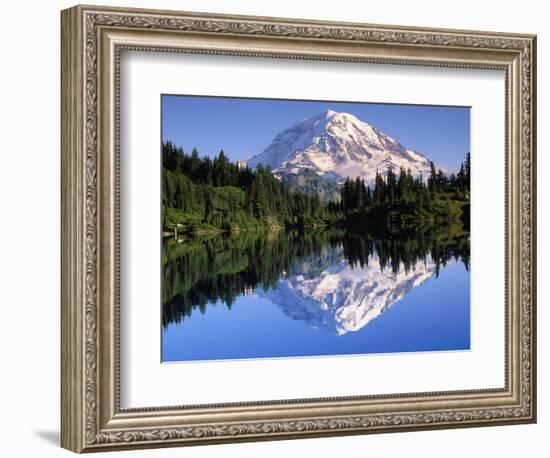 Mountain and Reflection-John Luke-Framed Photographic Print