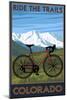 Mountain Bike - Colorado-Lantern Press-Mounted Art Print