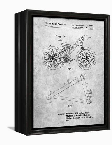 Mountain Bike Patent Art-Cole Borders-Framed Stretched Canvas