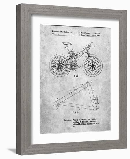 Mountain Bike Patent Art-Cole Borders-Framed Art Print