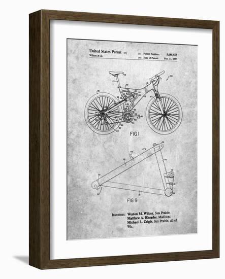 Mountain Bike Patent Art-Cole Borders-Framed Art Print