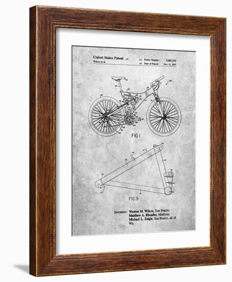 Mountain Bike Patent Art-Cole Borders-Framed Art Print