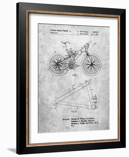 Mountain Bike Patent Art-Cole Borders-Framed Art Print