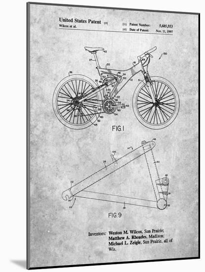 Mountain Bike Patent Art-Cole Borders-Mounted Art Print