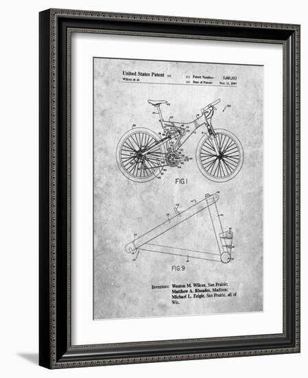 Mountain Bike Patent Art-Cole Borders-Framed Art Print