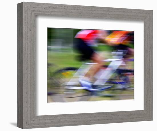 Mountain Bike Race, Bannockburn, near Cromwell, Central Otago, South Island, New Zealand-David Wall-Framed Photographic Print