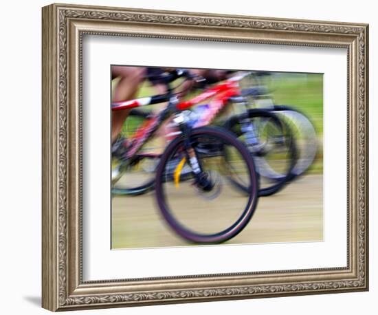 Mountain Bike Race, Bannockburn, near Cromwell, Central Otago, South Island, New Zealand-David Wall-Framed Photographic Print