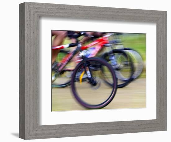 Mountain Bike Race, Bannockburn, near Cromwell, Central Otago, South Island, New Zealand-David Wall-Framed Photographic Print