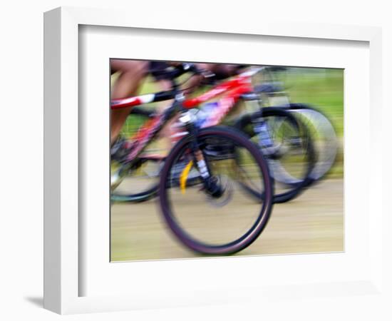 Mountain Bike Race, Bannockburn, near Cromwell, Central Otago, South Island, New Zealand-David Wall-Framed Photographic Print