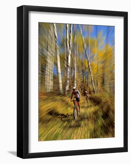 Mountain Bike Race, Methow Valley, Washington State, USA-David Barnes-Framed Photographic Print