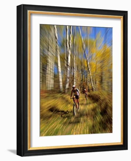 Mountain Bike Race, Methow Valley, Washington State, USA-David Barnes-Framed Photographic Print