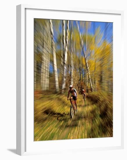 Mountain Bike Race, Methow Valley, Washington State, USA-David Barnes-Framed Photographic Print