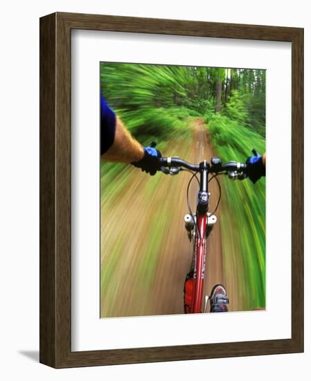Mountain Bike Trail Riding-Chuck Haney-Framed Photographic Print