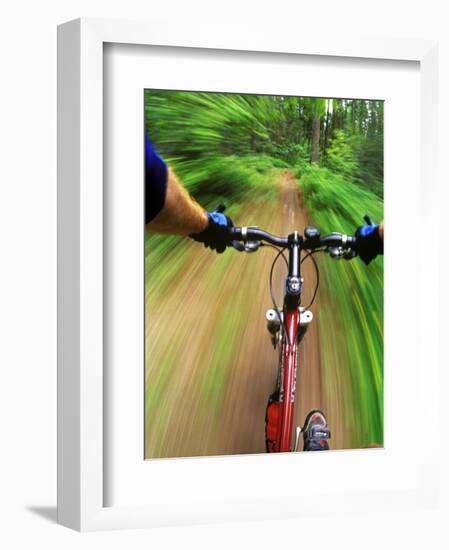 Mountain Bike Trail Riding-Chuck Haney-Framed Photographic Print