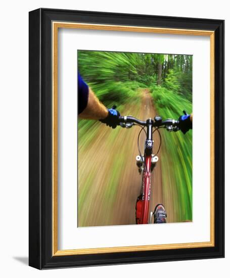 Mountain Bike Trail Riding-Chuck Haney-Framed Photographic Print