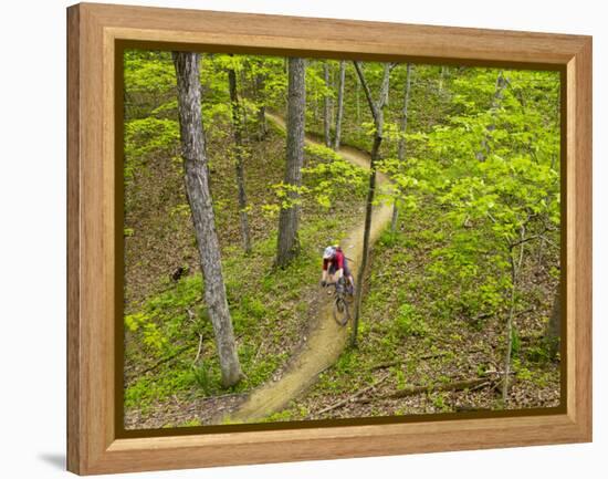 Mountain Biking at Brown County State Park in Indiana, Usa-Chuck Haney-Framed Premier Image Canvas