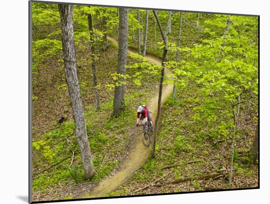 Mountain Biking at Brown County State Park in Indiana, Usa-Chuck Haney-Mounted Photographic Print