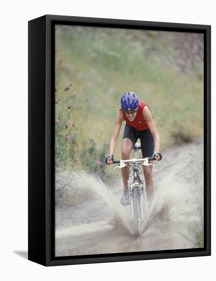 Mountain Biking, Boulder, Colorado, USA-Lee Kopfler-Framed Premier Image Canvas