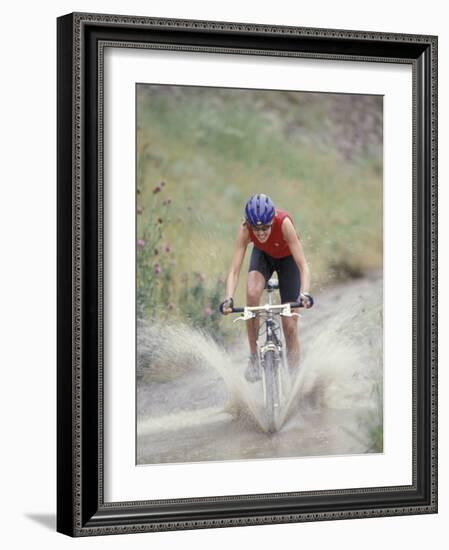 Mountain Biking, Boulder, Colorado, USA-Lee Kopfler-Framed Photographic Print