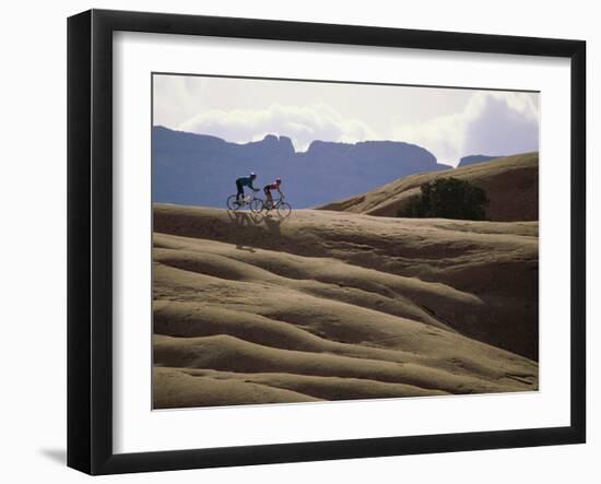 Mountain Biking Couple-null-Framed Photographic Print