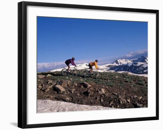 Mountain Biking in Loveland Pass, Colorado, USA-Lee Kopfler-Framed Photographic Print