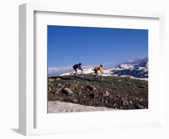 Mountain Biking in Loveland Pass, Colorado, USA-Lee Kopfler-Framed Photographic Print