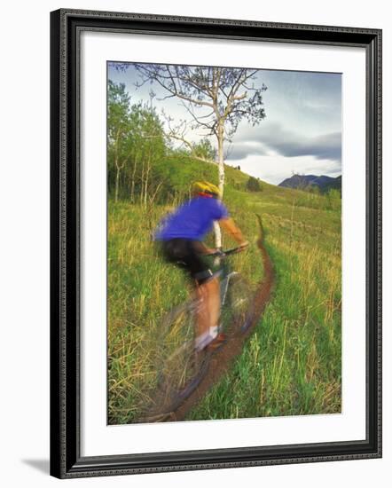 Mountain Biking in the Highwood Mountains, Montana-Chuck Haney-Framed Photographic Print