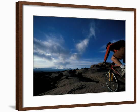 Mountain Biking on the Moab Slickrock Bike Trail, Navajo Sandstone, Utah, USA-Jerry & Marcy Monkman-Framed Photographic Print