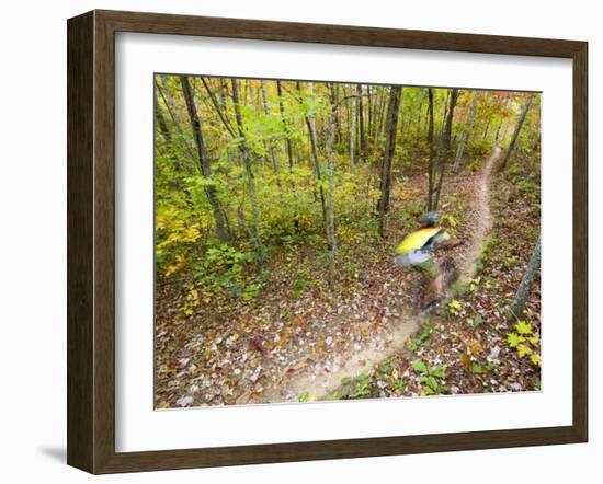 Mountain Biking on the Thompson Loop, Tsali Recreation Area, North Carolina, USA-Chuck Haney-Framed Photographic Print