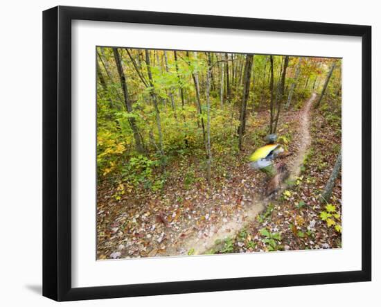 Mountain Biking on the Thompson Loop, Tsali Recreation Area, North Carolina, USA-Chuck Haney-Framed Photographic Print