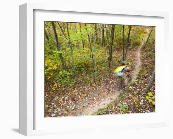 Mountain Biking on the Thompson Loop, Tsali Recreation Area, North Carolina, USA-Chuck Haney-Framed Photographic Print