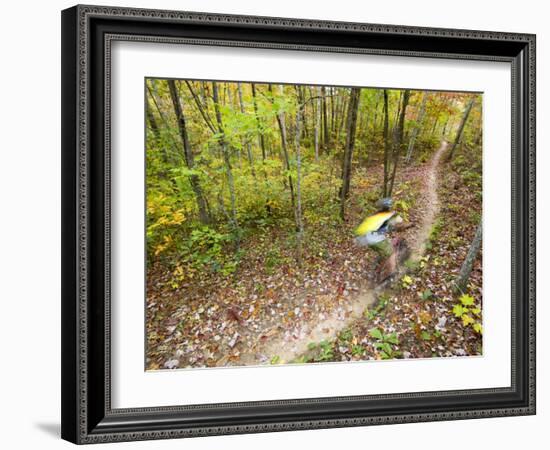 Mountain Biking on the Thompson Loop, Tsali Recreation Area, North Carolina, USA-Chuck Haney-Framed Photographic Print