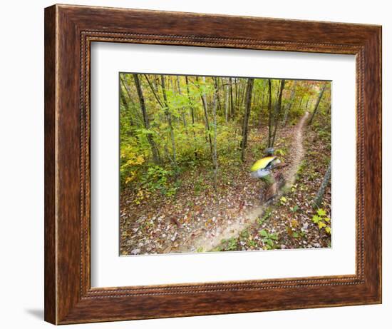 Mountain Biking on the Thompson Loop, Tsali Recreation Area, North Carolina, USA-Chuck Haney-Framed Photographic Print